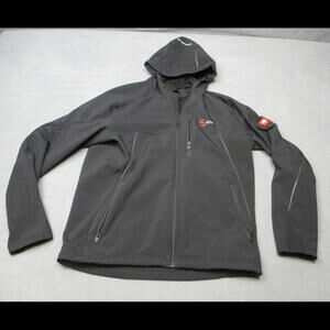 German Engelbert Strauss Brown Men Work Jacket Coat Softshell XL Hoodie Hooded